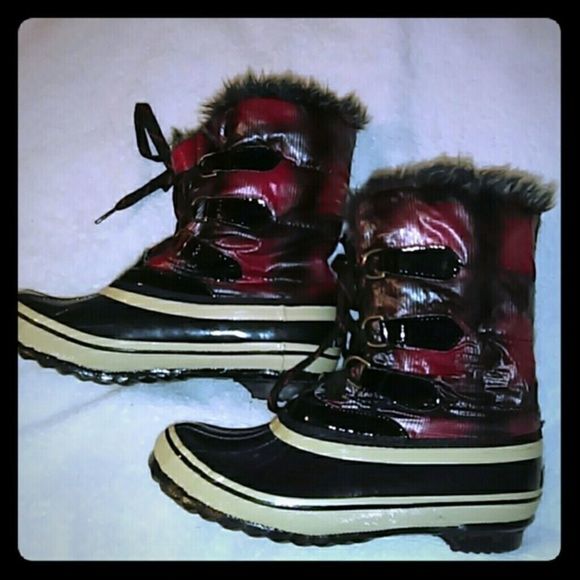 Sporto Warm Faux Fur Lined Winter Duck Boots‎ 8 - Picture 1 of 4